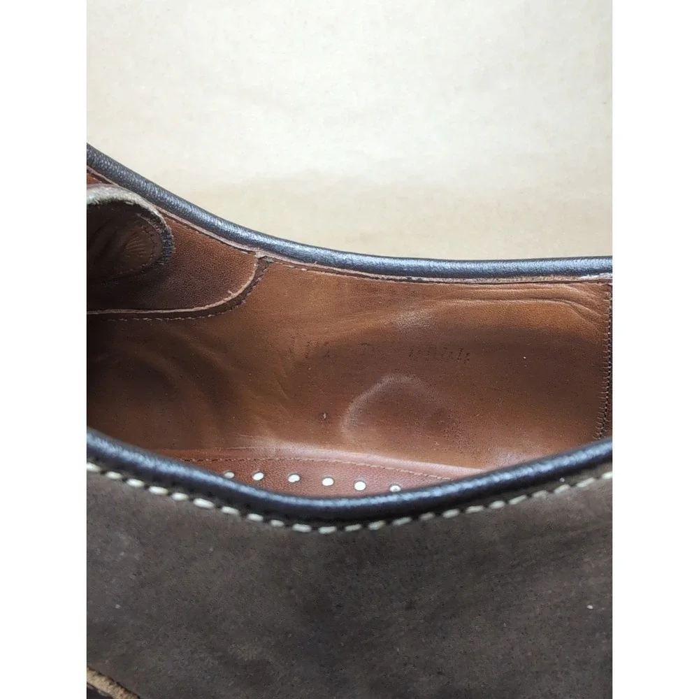 Allen Edmonds Men's 11.5D Berkshire Brown Leather Nubuck Casual Derby Shoes